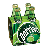 Perrier  lime flavored sparkling natural mineral water, 4- 11.15 fl oz bottles Left Picture